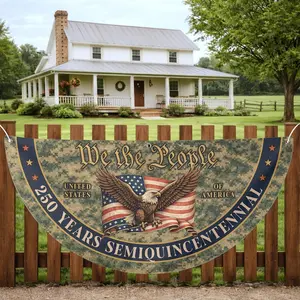 USA 250th Anniversary Fan Flag: Semiquincentennial 1776-2026 Patriotic Eagle Outdoor Banner, 250 Years Of Freedom, July 4th Independence Day
