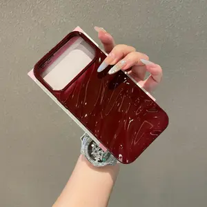 ins solid color three-dimensional folds suitable for iPhone17Pro Max/17Pro/17Air/17 mobile phone case 16/15 soft shell high-end Cellphone Protector