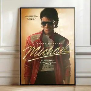 Official Michael 2026 Movie Poster, Michael Jackson Biographical Film Poster, King of Pop Music Print, Canvas Poster Decor