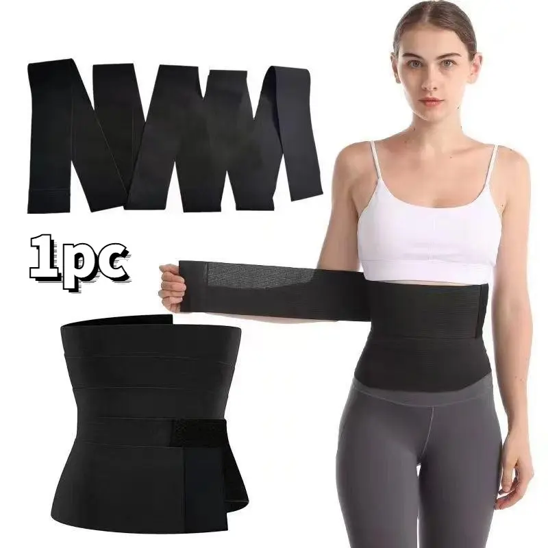 Multi-Specification Sports Compression Waist Cincher, Postpartum Belly Control, Unisex Yoga Fitness, Extended Adjustable Elastic Belt, Slimming Waistband, Women