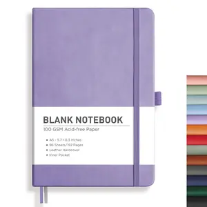 1 blank journal, 192 pages, A5 medium (5.7 "x 8.3"), leather hard cover, 100g thick paper, suitable for sketching, painting, graffiti