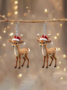 1 Pair Pretty Elk Drop Earrings For Women For Wedding Engagement Anniversary Party Jewelry Christmas Day Gift