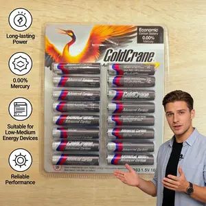 16-Pack & Silver High-Quality Mercury-Free 1.5v Aaa Batteries, Long-Lasting Leak-Proof, Eco-Friendly Performance, Ideal for Remote Controls