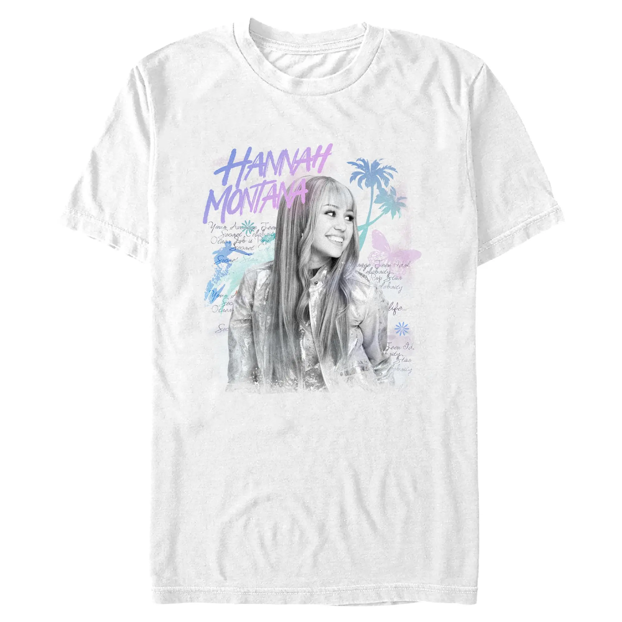 Mens Hannah Montana Pop Star Palm Tree T Shirt