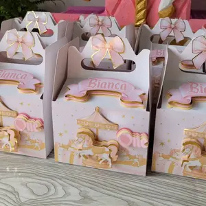 Cajitas dulceras para fiestas de carrusel /princesa
