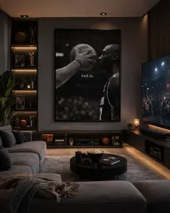 Kobe Bryant Lock In Motivational Wall Art – Black & White Basketball Poster,  Print, Sports Art