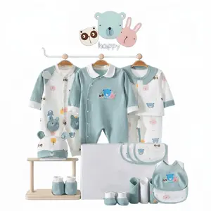 21-Piece Newborn Baby Essentials Gift Set (0-9M), 100% Cotton Gender Neutral Clothes Bundle for Boys & Girls - Regalos para Bebé Recién Nacido