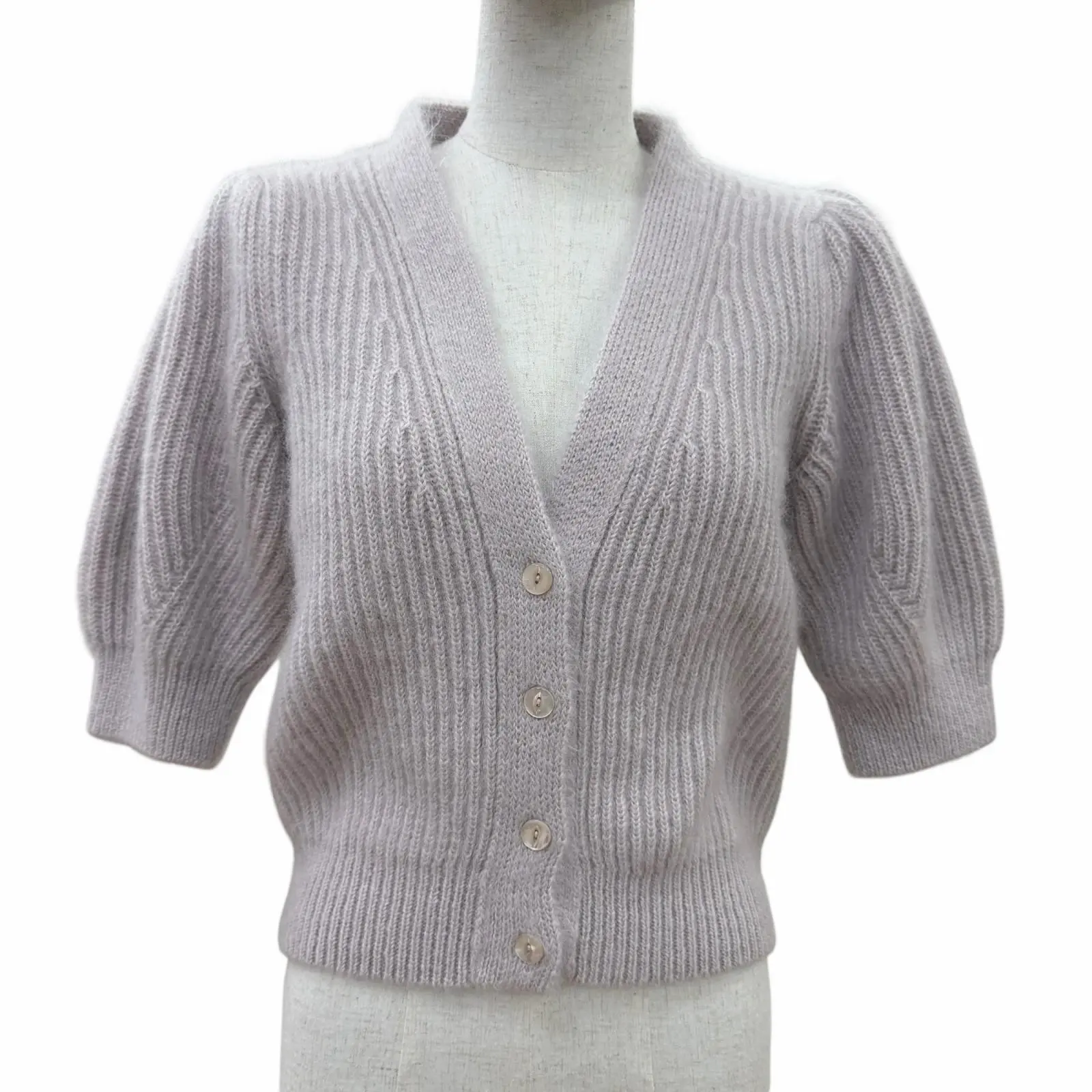 Pre-owned Celine Silk Small Leather Goods Mohair Cardigan