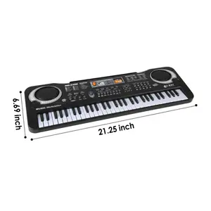 61-key Digital Music Piano Keyboard Portable Electronic Musical Instrument W/mic