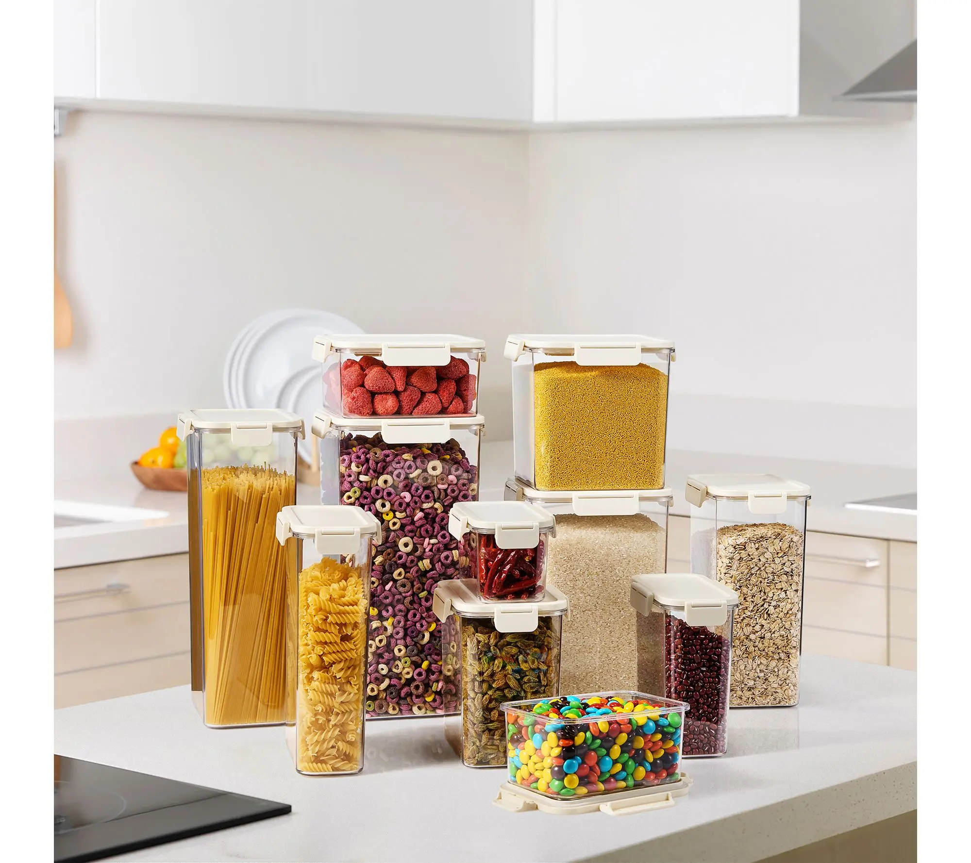 Sorbus Airtight Plastic Food Container Medium mix Combo 3 Pack