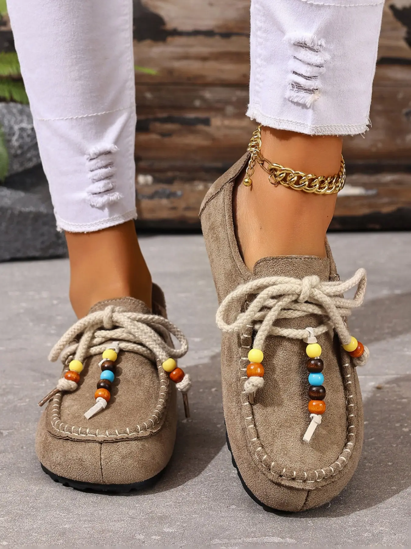 Ladies' elegant thick soled Flatform Round Toe M ü ller shoes with adjustable buckle design, comfortable and fashionable casual shoes, suitable for daily wear, Everyday Wear Footwear, Walking Shoes, Women, Footwear