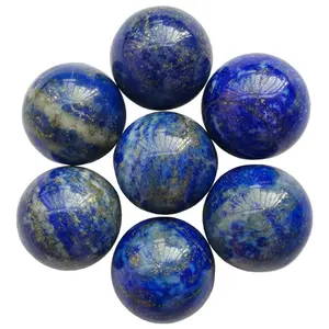 Natural Lapis Lazuli Crystal Sphere Ball Feng Shui Chakra Aura Home Desk Decor Decorative Collection