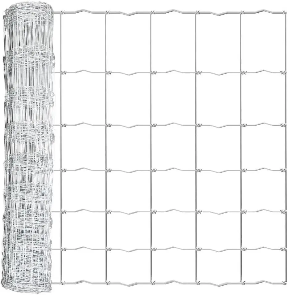 Fencer Wire Cattle Panel, Hog Panel, Farm Fence, Galvanized Welded Wire Fence Roll, 12.5/10 Gauge, Graduated Mesh, Animal Barrier for Cattle, Multiple Size Options