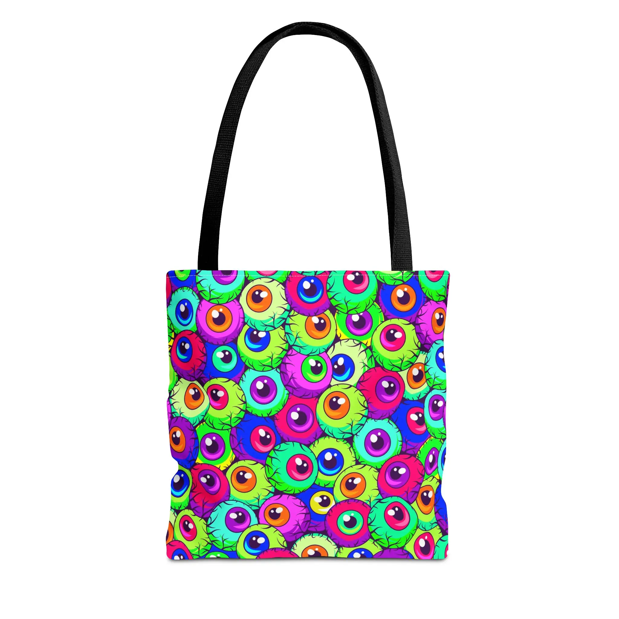 Colorful Monster Eyes Tote Bag - Fun Shopping Bag, Gift for Kids, Eco-Friendly, Party Favor, Halloween Decor