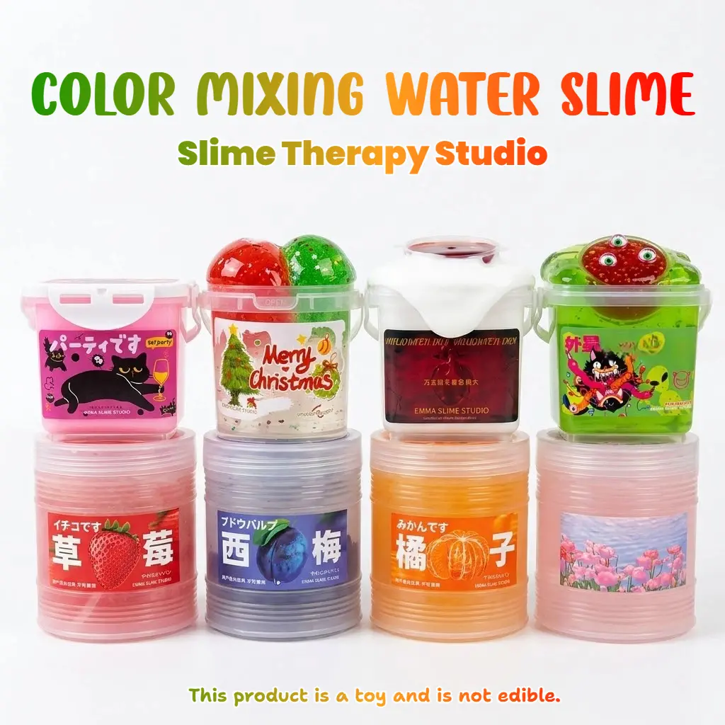 Slime Therapy Scented Water Slime Toy - Fascia-Like Texture, Whimsical Look, ASMR Stress-Relief Fidget Toy, Color-Mixing Function, 500ml/650ml Large Sizes, Scented Slime