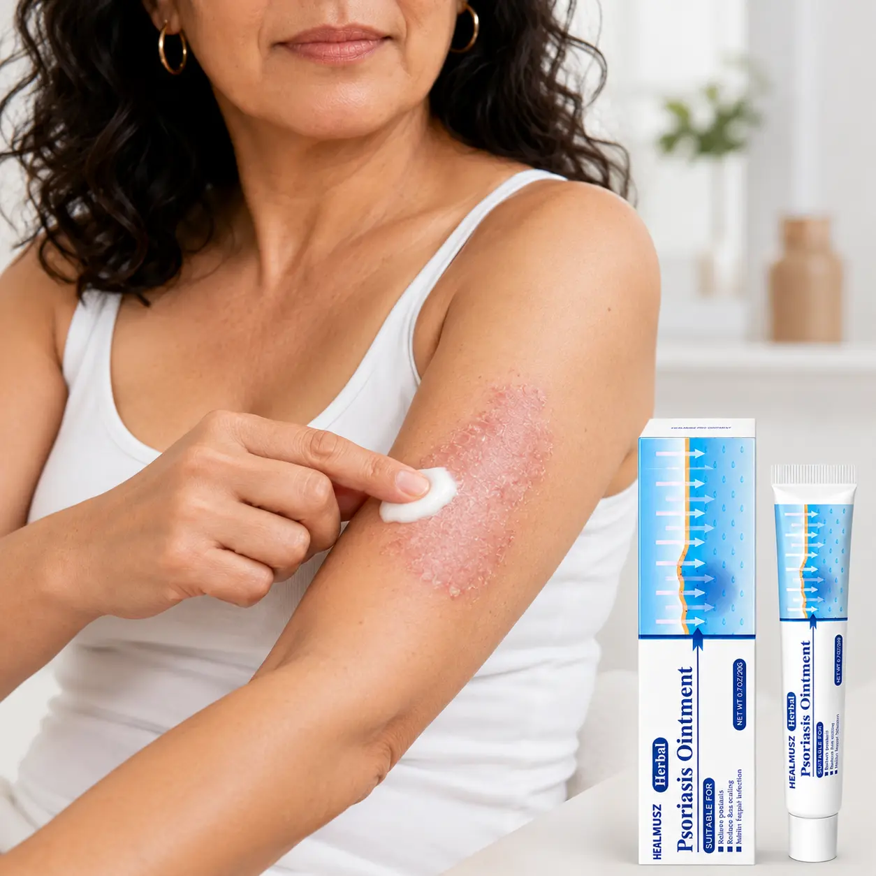 All Natural Powerful Antifungal Psoriasis Cream, Hydrating Body Moisturizer for Itching, Redness, Dry Skin Relief, Works on Eczema, Tinea, Jock Itch, Scalp Fungus, Ringworm with Quick Action Deep Hydration