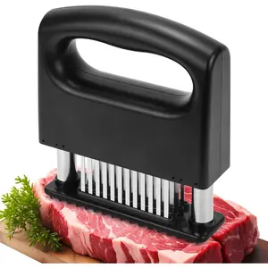 Meat Tenderizer Tool, Meat Tenderizer Stapler with 48 Stainless Steel Ultra   , Compact Cooking Tool for Kitchen Tenderizing Beef Chicken Turkey Steak Veal Pork
