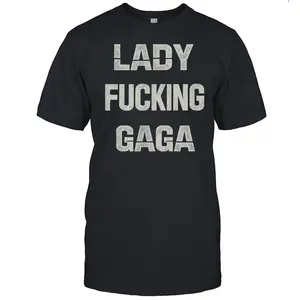Lady Fing Gaga T-Shirt Bold Music Fan Graphic Tee Pop Star Concert Shirt for Men & Women Edgy Celebrity Statement Top