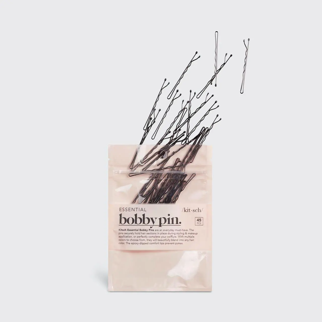 Kitsch Black Bobby Pins 45pc Set