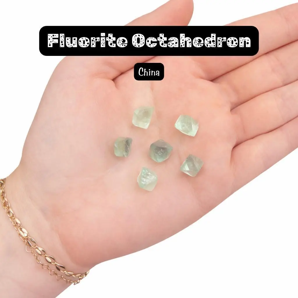 ONE Small Fluorite Octahedron - Natural Green Fluorite Specimen