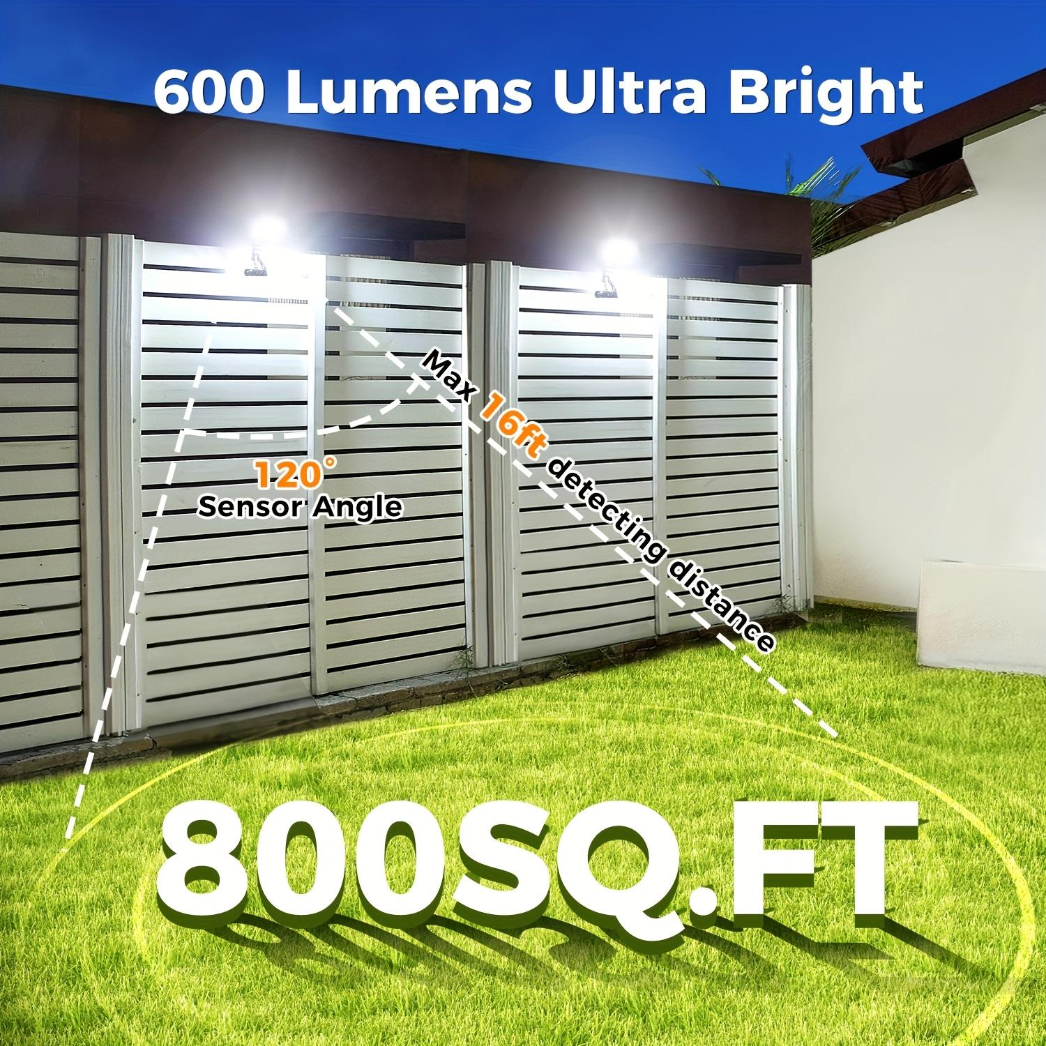 1/2/4 solar sports lights, outdoor solar LED lights, 600 lumens solar floodlights, IP65 waterproof solar safety lights, suitable for camping, courtyards, garden fences, balconies, courtyards, and emergency situations
