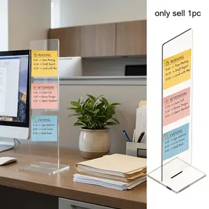 1 detachable transparent acrylic memo board and memo information board bracket, computer screen memo board, message board, office desktop accessories, Corporate Work Desk Accessories.