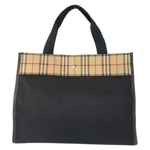 Pre-owned BURBERRY Nylon Tote Bags Check Tote Bag