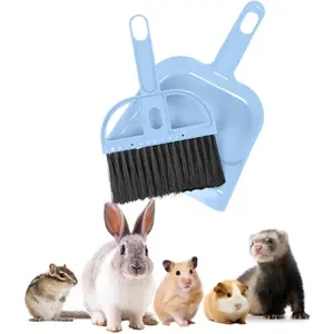 Mini Broom and Dustpan Set-Compact Cleaning Kit For Home,Car,Camping,Small Spaces,Pet Cleanup,Travel-Durable Small Broom and Dustpan Set Mini-Sky Blue Broom