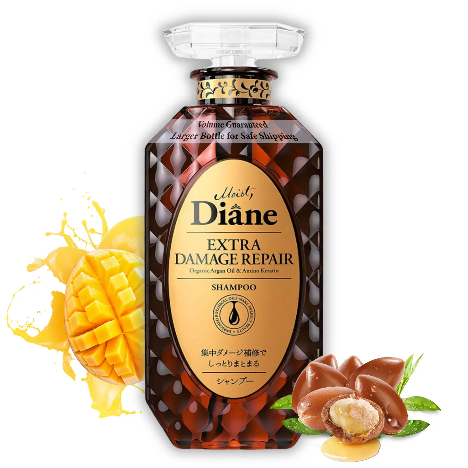 Moist Diane Perfect Beauty Extra Damage Repair Shampoo | For Damaged & Color-Treated Hair | Keratin Repair + Frizz Control | Official Partner