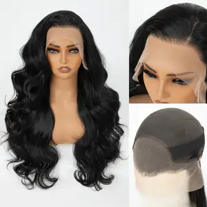 Lace Front Highlighted Wig, Highlight Raw Brazilian Body Wave Pre Plucked Wig Lace Frontal Wigs For Women, Natural Fluffy Synthetic Full Wig Cap