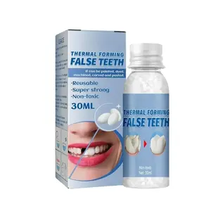 1-4 PCS Oral Cosmetic Temporary Tooth Replacement Kit, Lightweight Moldable Type Dental Restoration Kit, Denture Fillers for Party Use, Ideal for Halloween Horror-Themed Makeup & Immediate Confident Smiles (White)