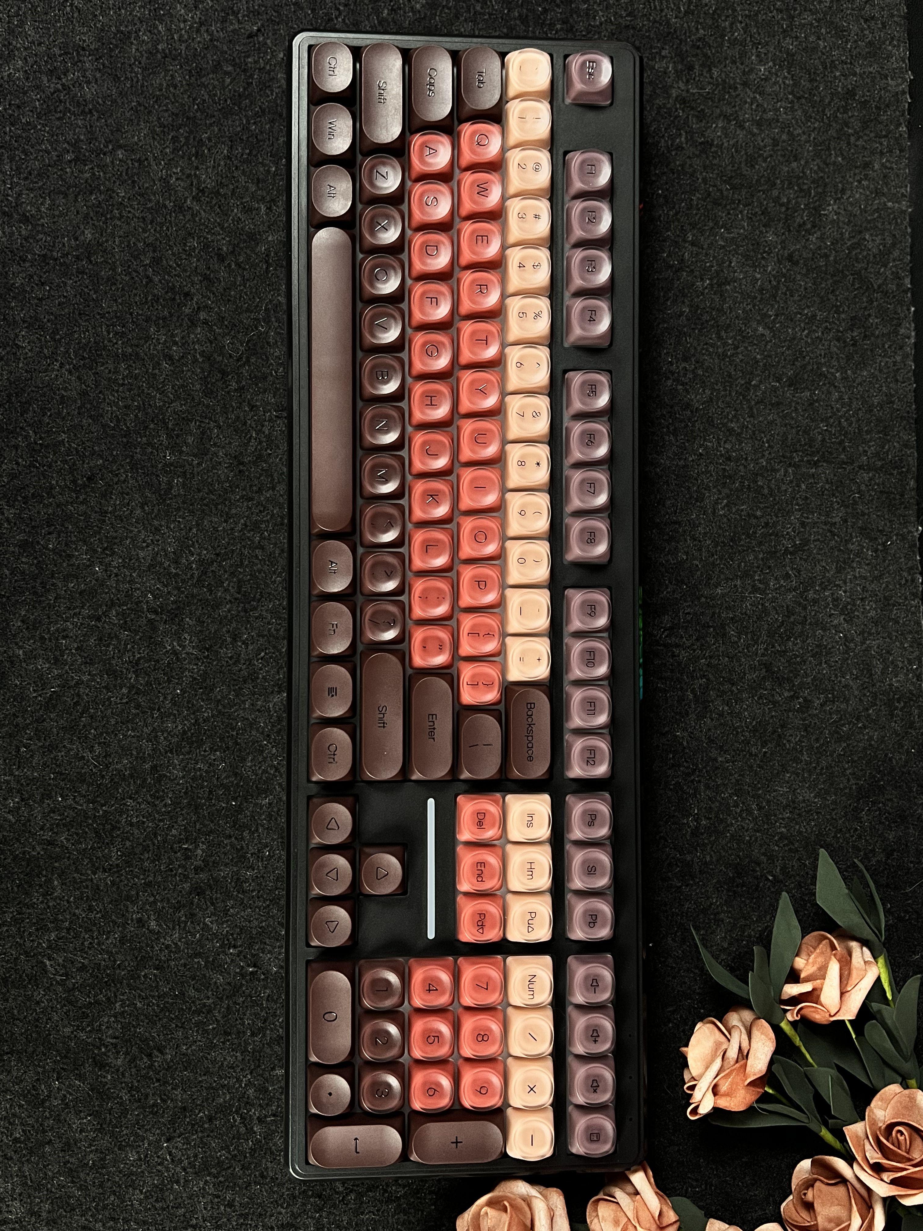 FURYCUBE IP108 (PRO) Foundation Keyboard,108 keys Tri-mode Cute Classic Keyboard with Number Pad,Membrane keyboard,RGB Backlit Ergonomic Office Silent Computer Keyboard for PC, MAC, PS4, Xbox ONE Gamer,Giftguide