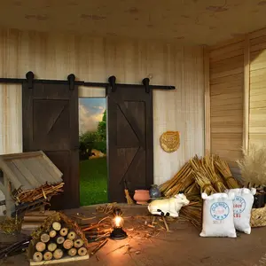 Black Vintage Dollhouse Door Window Model, Miniature Partition Sliding Door, Perfect for Dollhouse Home Scene, Ideal Gift, Doll Accessories Gift