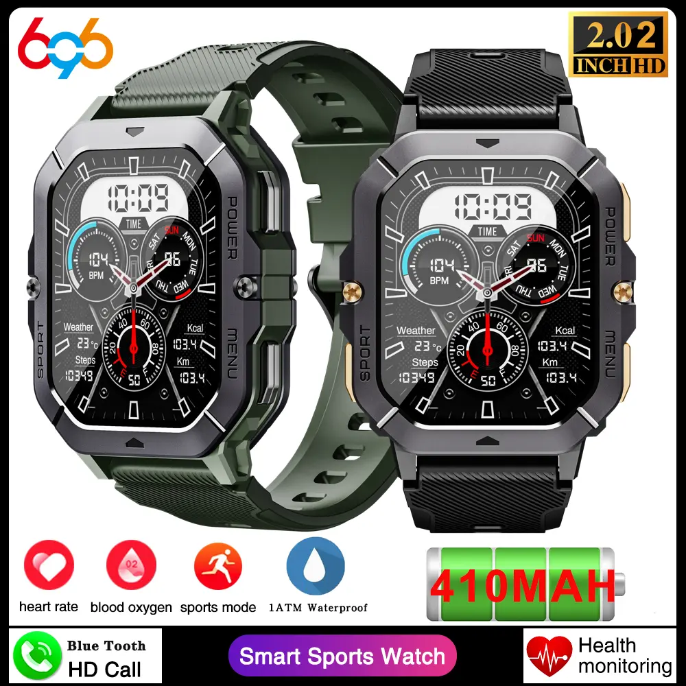C28 Smartwatch Waterproof 2.02 Inch HD Display Ai Features Supports 10m Depth Battery Capacity 410mah over 120 Sports Modes Heart Rate Sleep Monitor Step Tracker Watch Fitness Tracker Watch