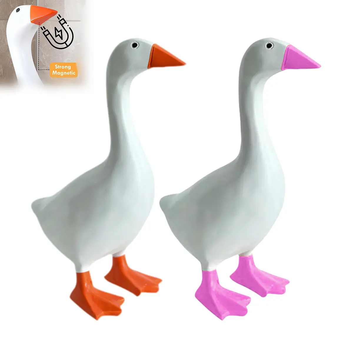 7 Inch Desk Goose Key Holder, Resin Goose Statue for KeyHanger,Desktop Goose Funny KeychainHanging Rack Bedroom Decor for Home Office TableDecor, Perfect Housewarming Gift,Halloween Gift,Christmas Gift