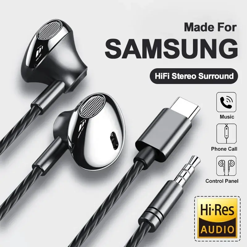 Classic In-Ear Wired Headphones with Crystal Audio Sound - Comfort-Fit Earbuds for Music, Podcasts & Calls