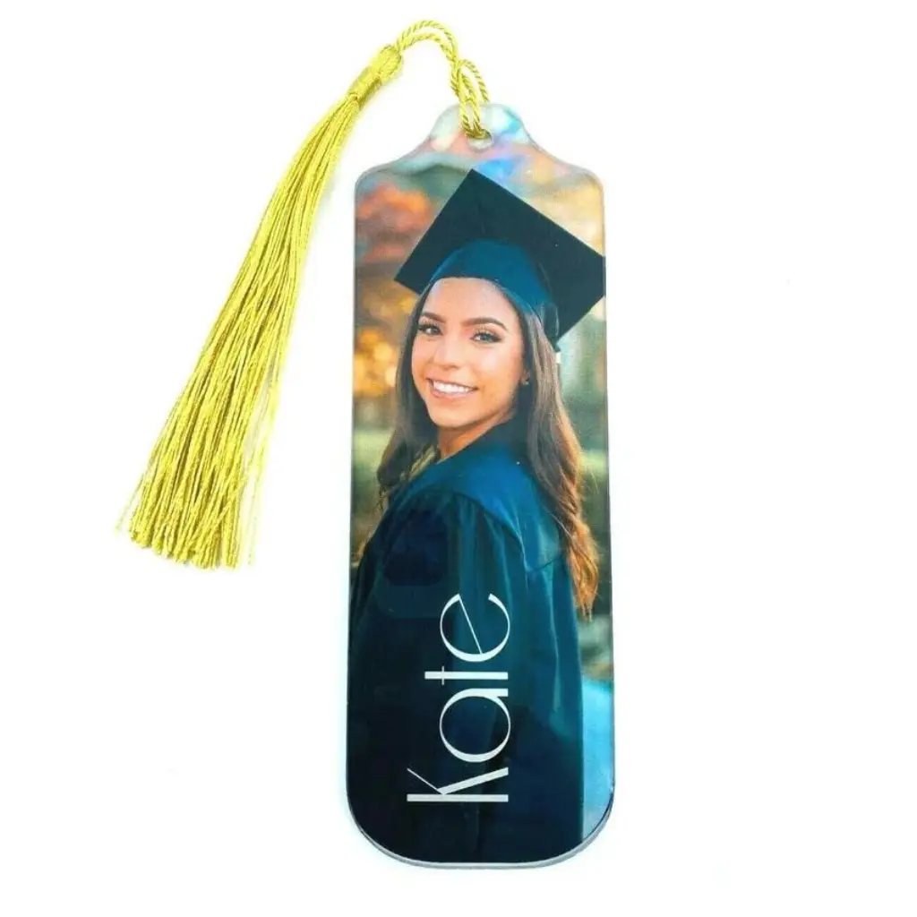 Custom Double-Sided Photo Acrylic Bookmark – Personalized UV Printed Picture Bookmark, Custom Photo Gift for Book Lovers, Readers, Students, Teachers, Birthdays, Holidays