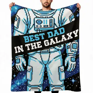 Fathers Day Gifts for Dad Birthday Blanket from Daughter Son Best Dad Ever Father's Day Gift Ideas Dads Birthday Presents Soft Lightweight Fleece Throw, 50"x60"