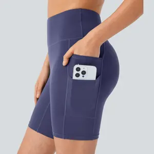 Halara Softlyzero High Waisted Double Pockets Yoga Biker Shorts 7''-UPF50+ Halara Softlyzero High Waisted Double Pockets Yoga Biker Shorts 7''-UPF50+