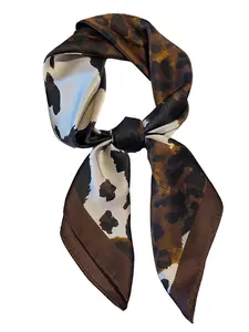 Elegant Women's Scarf, Fashionable Unique Leopard Print Headscarf, Thin Woven Fabric, Fitted Style, Fitted Shape, Versatile Hair Accessory for All Seasons, Boho Style Scarf, Easy Styling Options, Head Wrap, Neck Wrap, Summer Scarf