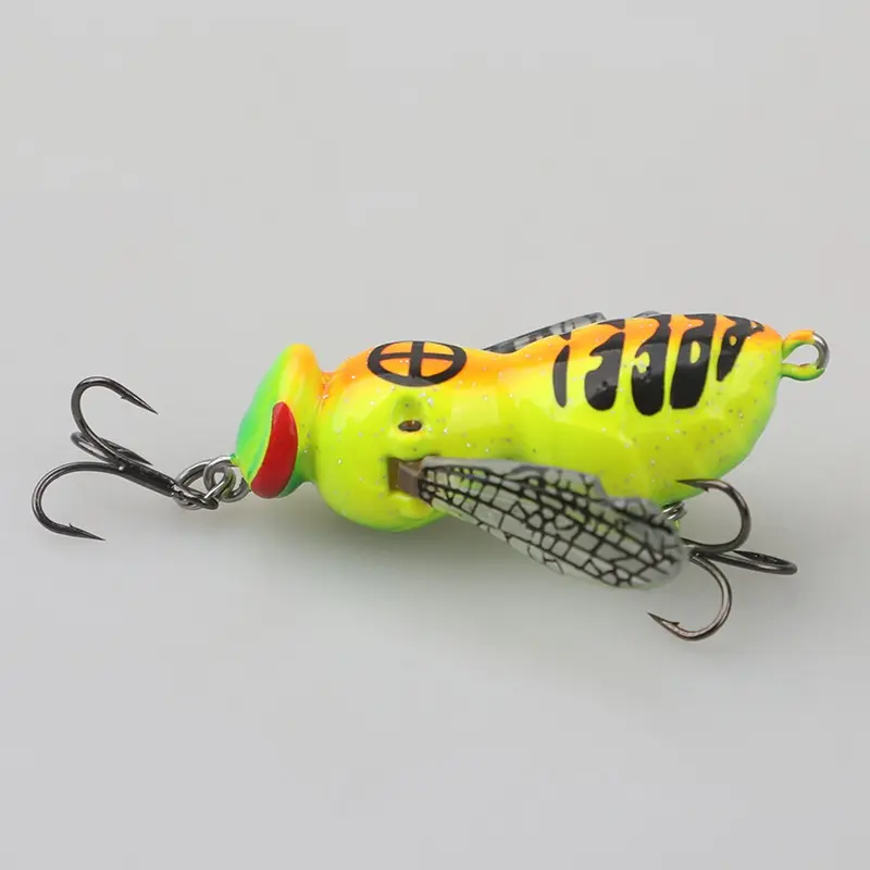 Topwater Baits Fishing Lures,Bass fishing Wasp Crawl Bait Insect Bionic Floating Fishing Lures Swimbaits,Hard Artificial Baits Lure Freshwater and Saltwater Bass Carp Pike Walleye Fishing ABS Material