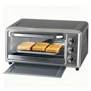 19Qt Toaster Oven Countertop with Fry Basket Included, 1300W 5-in-1 Small Oven Bake Toast Broil Pizza Warm, 30-Min Timer, Temp 212-400°F, Includes Baking Pan & Rack – Crispy Fries & Wings with Less Oil (18”x9”x14”)