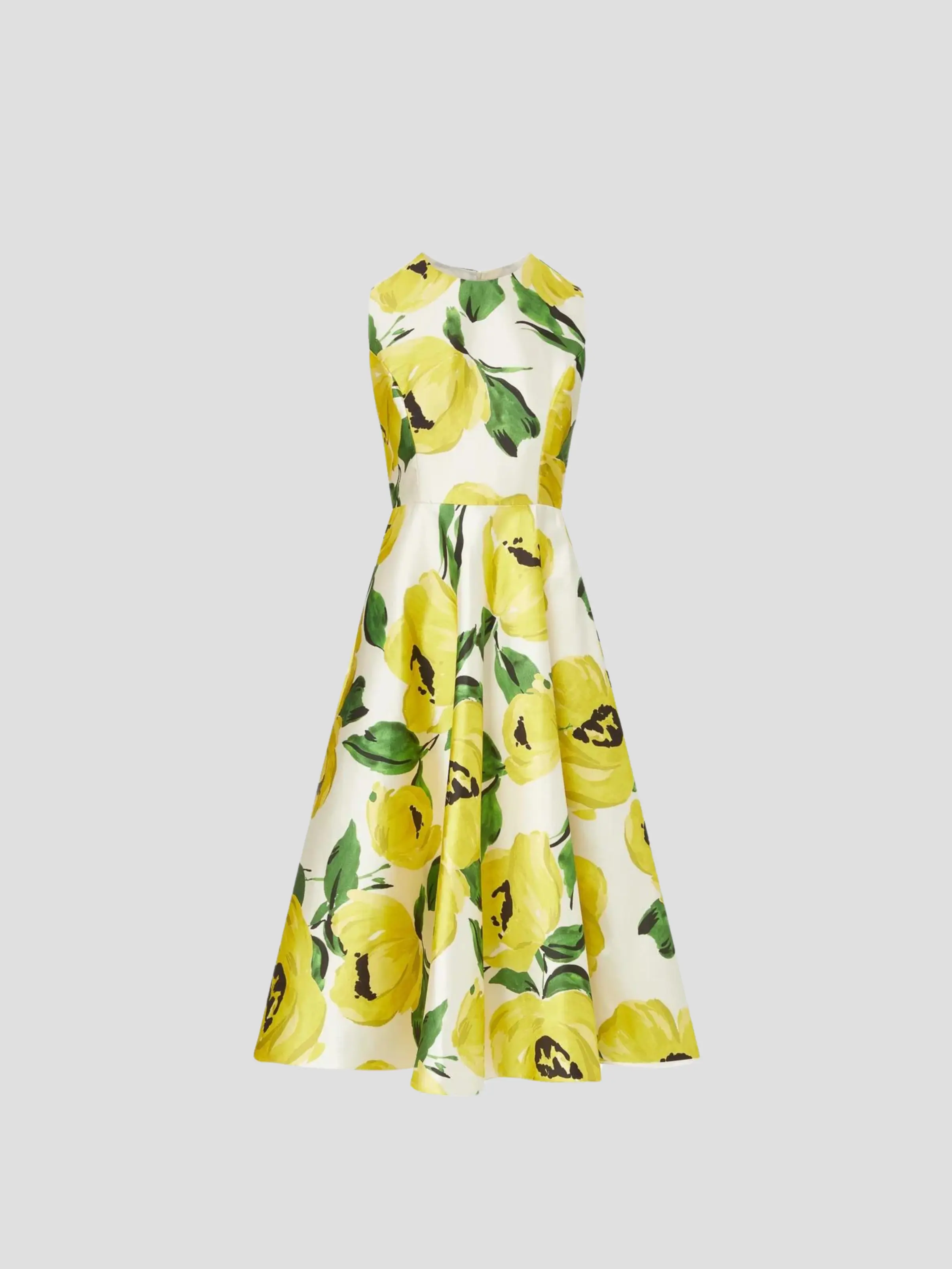 Veronica Dress in Yellow Cornelia St Rose Print