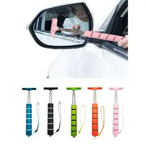1pc Extendable Windshield Cleaner, Portable Car Mirror Scraper, Raindrop Remover, Side View Mirror Blade, Rearview Mirror Scrubber