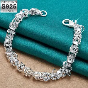 Elegant 925 Sterling Silver Bracelet For Women - Fashionable Party Jewelry With Pendant And Safety Buckle, Vintage Bohemian Style, Perfect For Daily Wear Or Gifting, Multifunctional, Daily Accessory