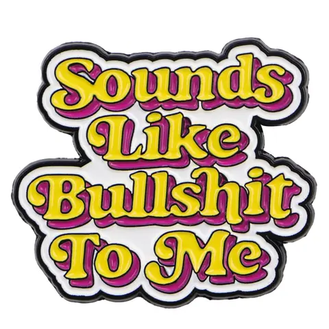 Cartoon Quotations Sounds Like Brooch Pin, Zinc Alloy Simple Design Lapel Pin for Clothing & Bag Decoration, Unique Fashion Accessory Me