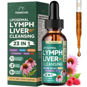 Lymphatic Drainage Support Drops  - Liposomal 23 In 1 Organic Supplement Help Fast Absorb with Burdock Root Echinacea CleaversHerb Dandelion Supports Lymphatic Health 2FL.OZ Healthcare Natural Supplement outdoorfun