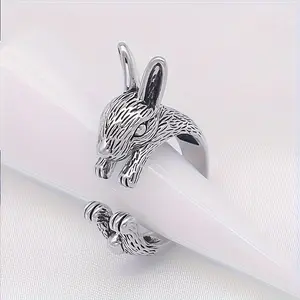 Rabbit Design Adjustable Costume Rings for Men and Women - Stylish, Elegant Accessory - Perfect Engagement Gift Ideas