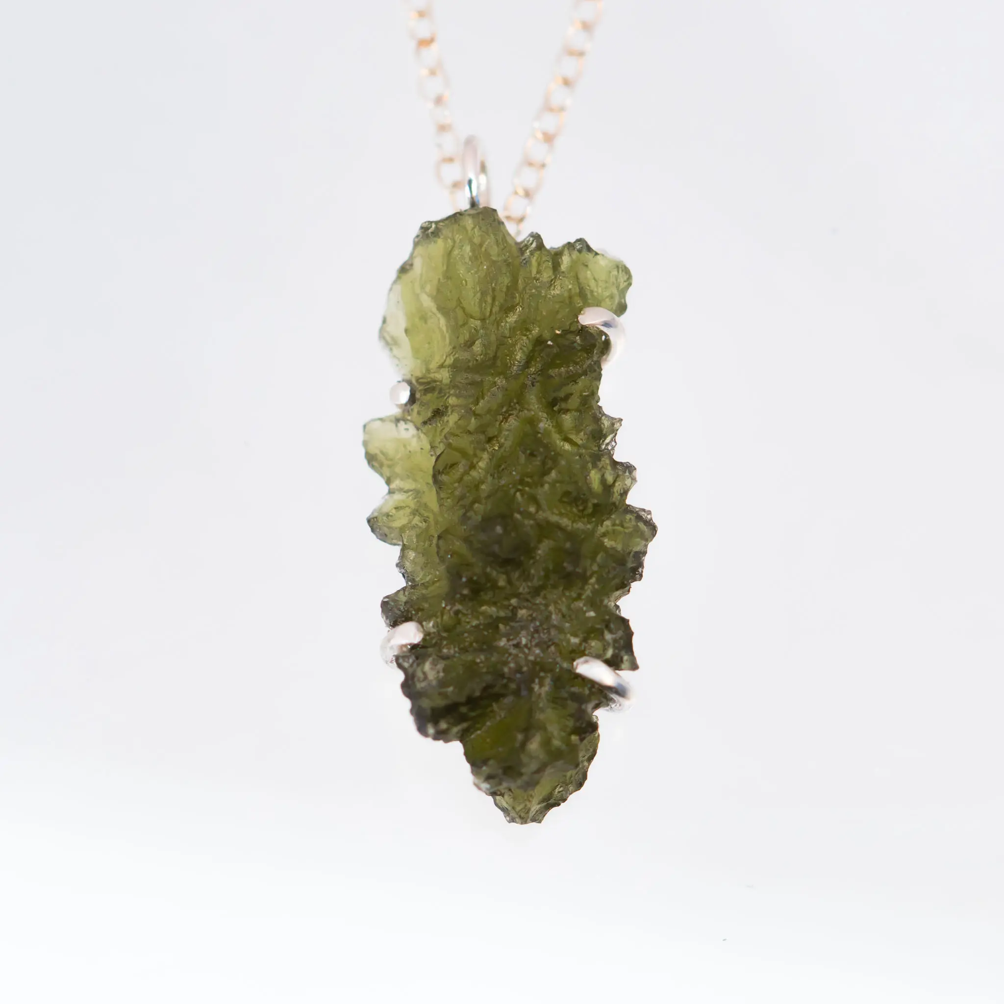 MOLDAVITE Gold or Silver Necklace with certificate of authenticity from Czech Republic, 0.5 gram - 1.5 gram Raw Moldavite pendant, sterling silver 925 or 14k gold filled pendant, real Moldavite from Chlum Czech Republic found in spring 2025