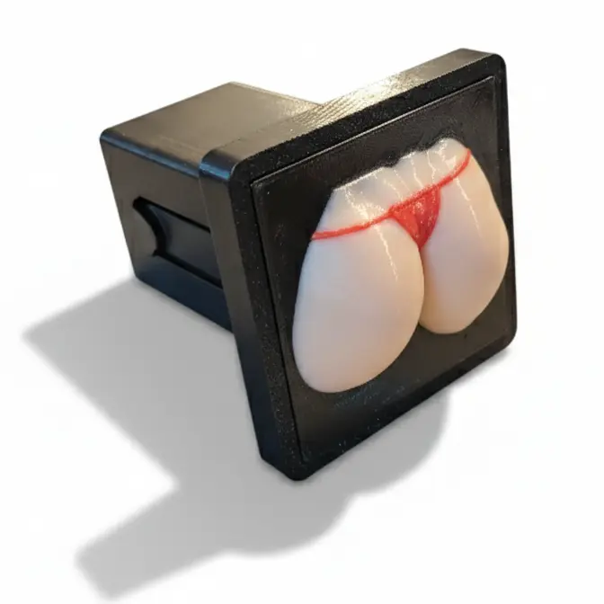 The Rear View You Can't Ignore Hitch Cover 3D-Printed ASA Plastic Custom Design for 2-Inch Trailer Hitch Receiver